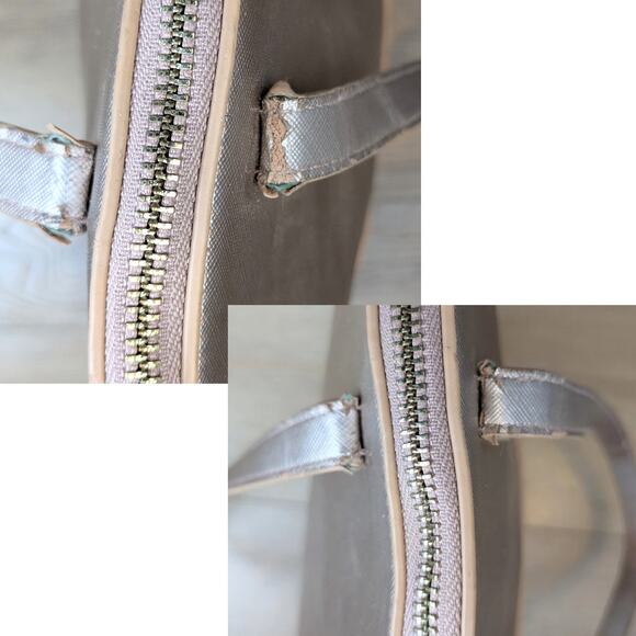 Kate Spade Greta Court Tote Bag + Zip Wallet Set Rose Gold Glitter Pink Leather - Picture 8 of 12